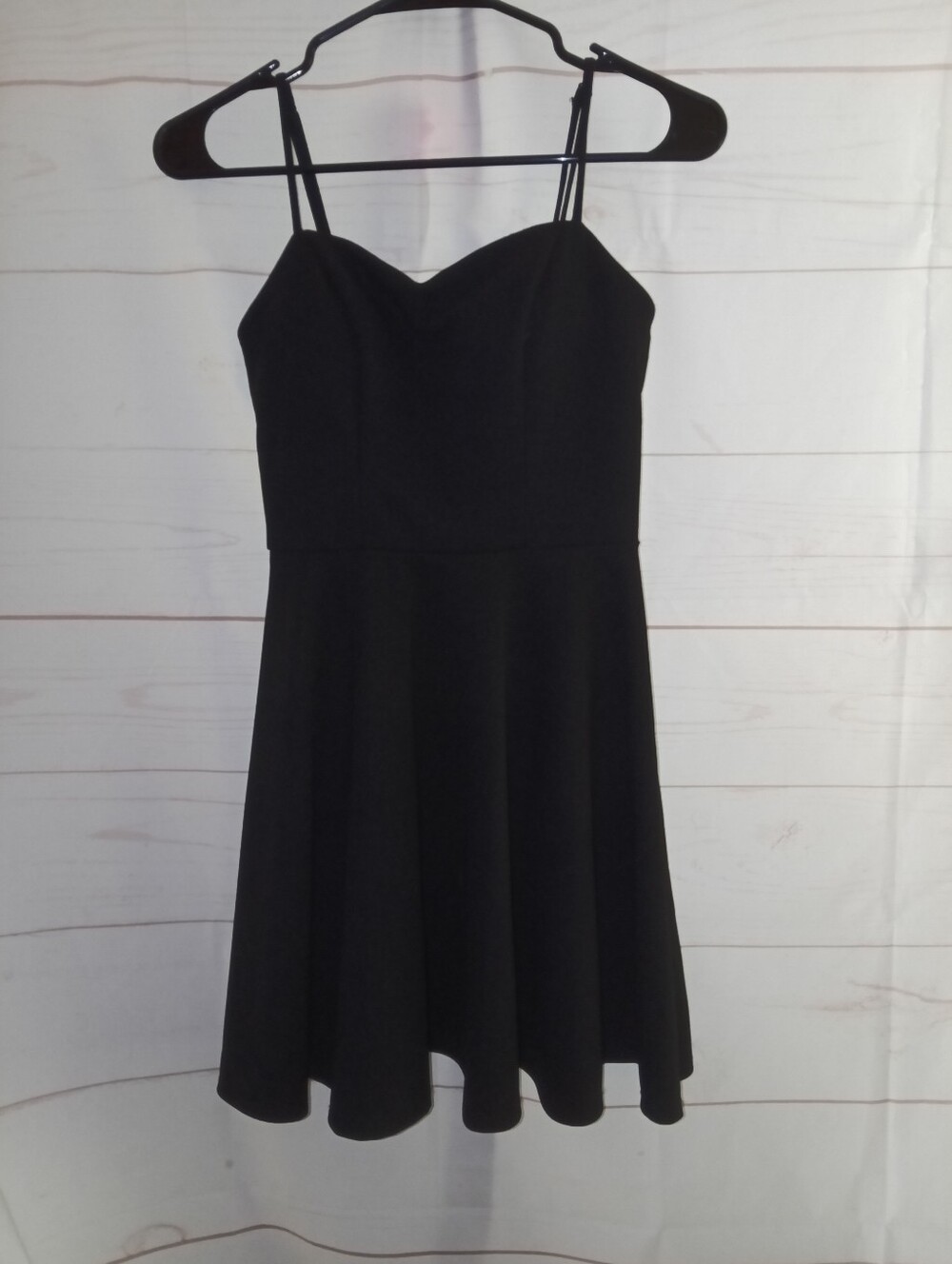 B. Smart Little Black Spaghetti Strap Mini Dress